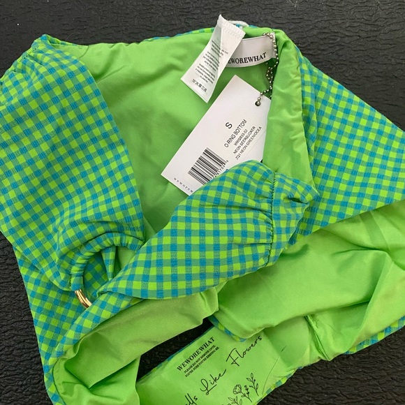 WEWOREWHAT Retro O-Ring Checked Bikini NWT Small bottom. - Picture 5 of 5